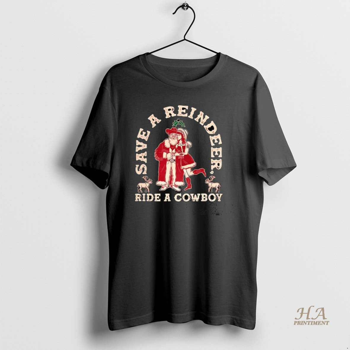 Official Save A Reindeer Ride A Cowboy Christmas T-Shirts, Hoodie, Sweatshirt | InkNestWear.com