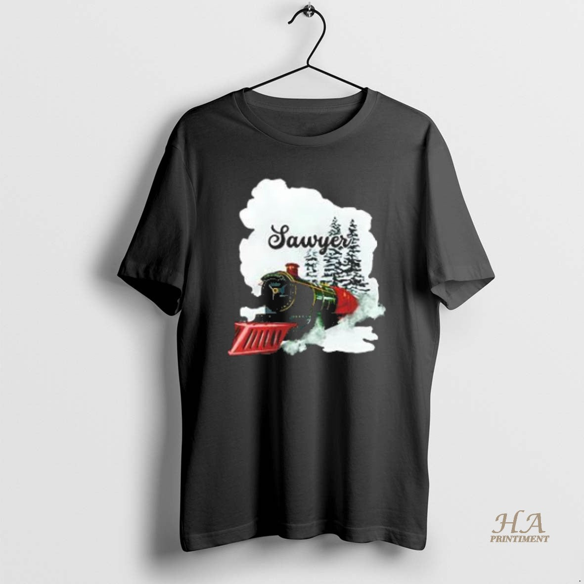 Official Sawyer Watercolor Christmas Train T-Shirts, Hoodie, Sweatshirt | InkNestWear.com