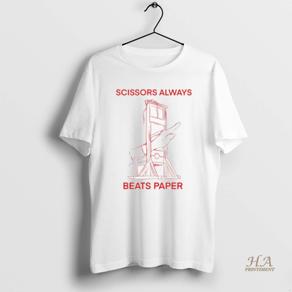 Official Scissors Always Beats Paper Guillotine Sketch Graphic T-Shirts, Hoodie, Sweatshirt | InkNestWear.com