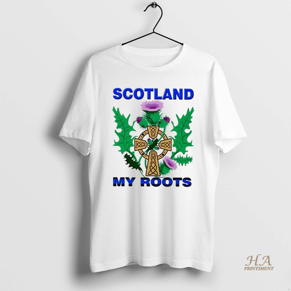 Official Scotland My Roots Classic Celtic Cross Purple Thistle T-Shirts, Hoodie, Sweatshirt | InkNestWear.com