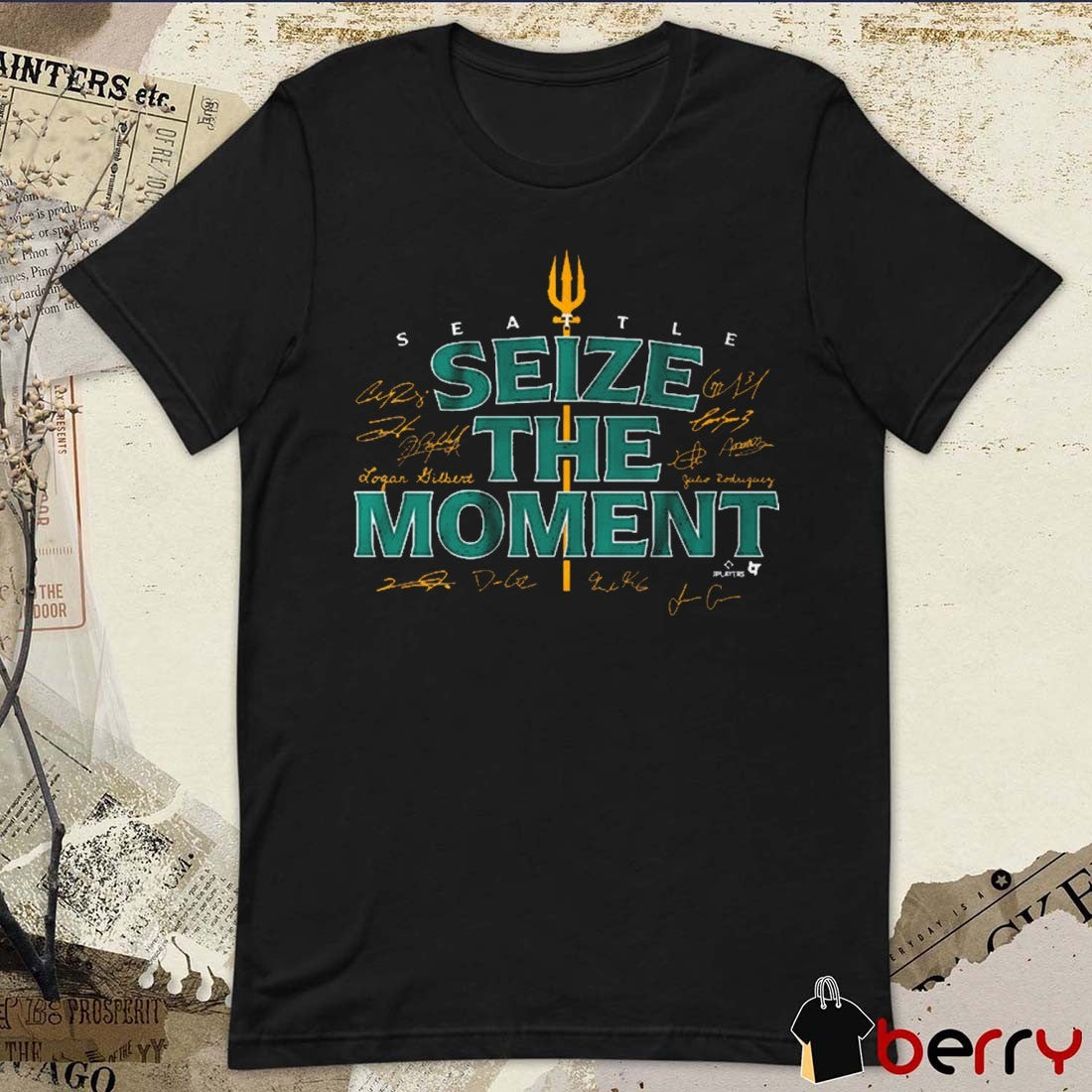 Seattle Mariners Baseball MLB Seize the Moment Signatures t–shirt