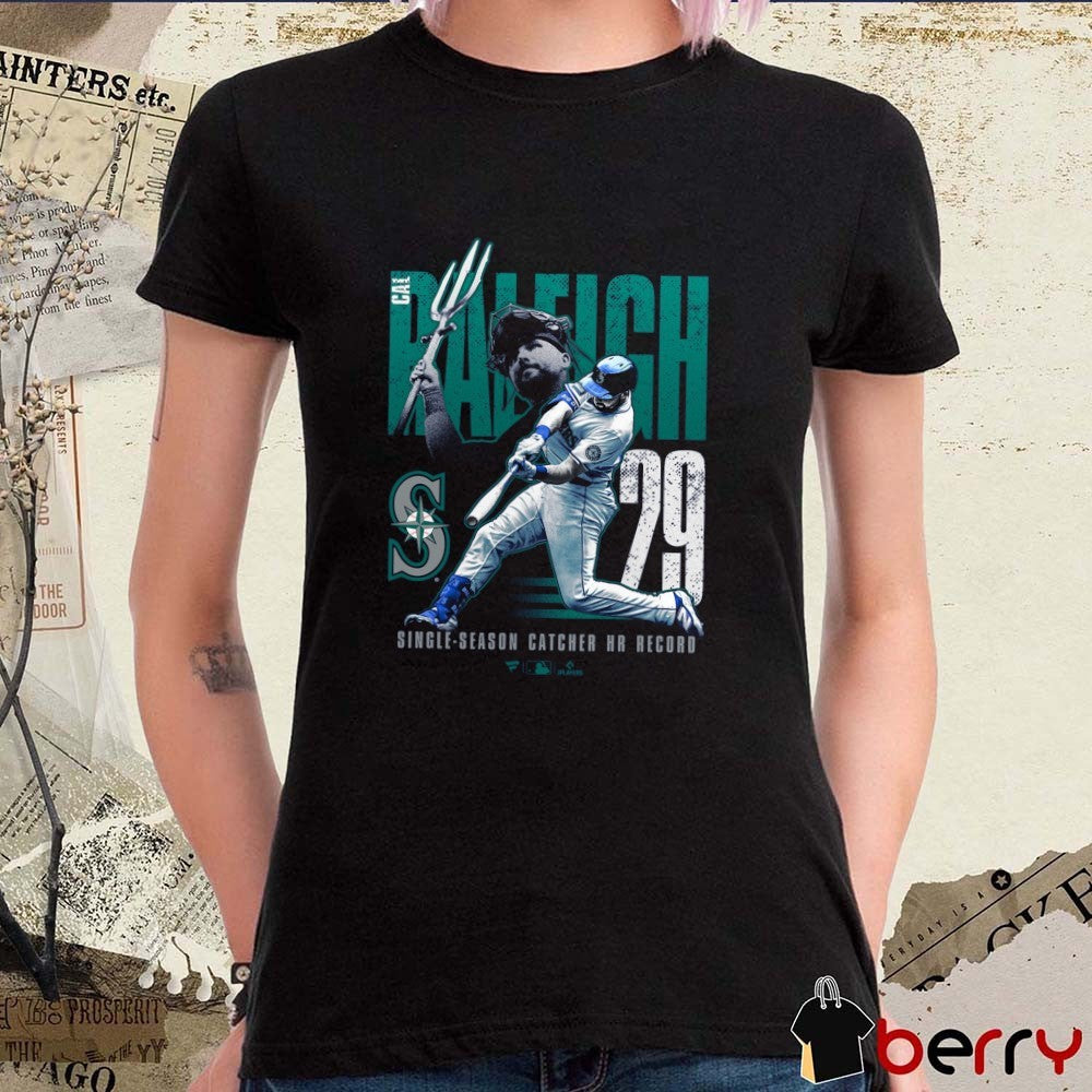 Seattle Mariners MLB Cal Raleigh Single-Season Catcher Home Run Record 2025 t-shirt
