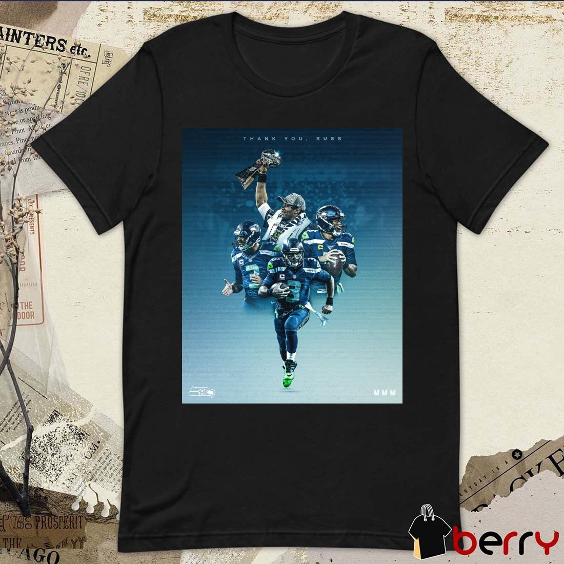 Seattle Seahawks Thank you, Russ Russell Wilson Poster t-shirt