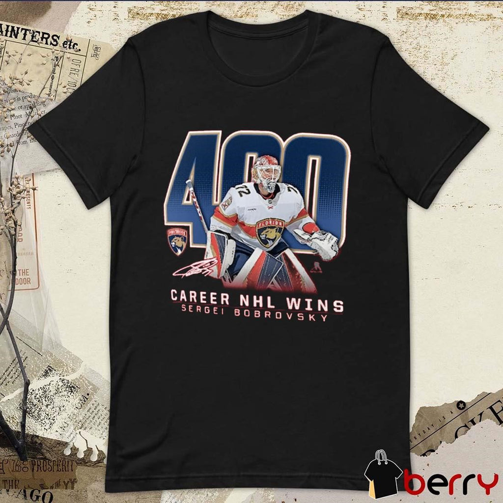 Sergei Bobrovsky Florida Panthers 400 Career NHL Wins Signature t-shirt