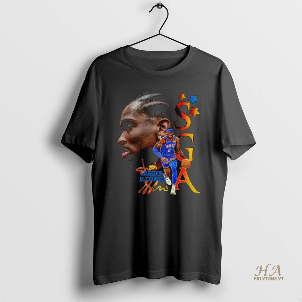 Official Shai Gilgeous Alexander Oklahoma City Thunder Big Head Nba Basketball Graphic T-Shirts, Hoodie, Sweatshirt