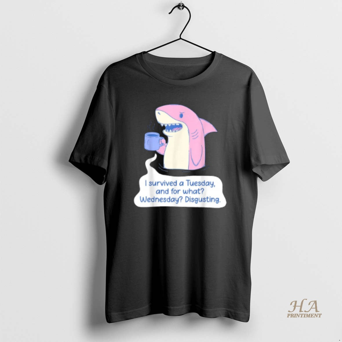 Official Shark I Survived Tuesday What Wednesday Disgusting T-Shirts, Hoodie, Sweatshirt