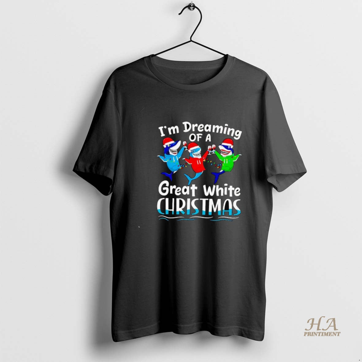 Official Shark Im Dreaming Of A Great White Christmas T-Shirts, Hoodie, Sweatshirt | InkNestWear.com