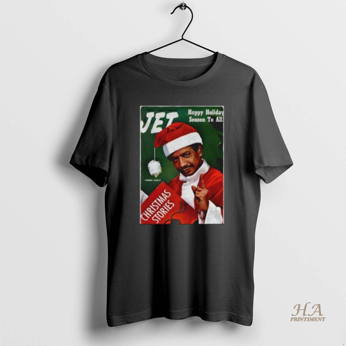 Official Sherman Hemsley Santa Claus Christmas Vintage Jet Magazine African American T-Shirts, Hoodie, Sweatshirt