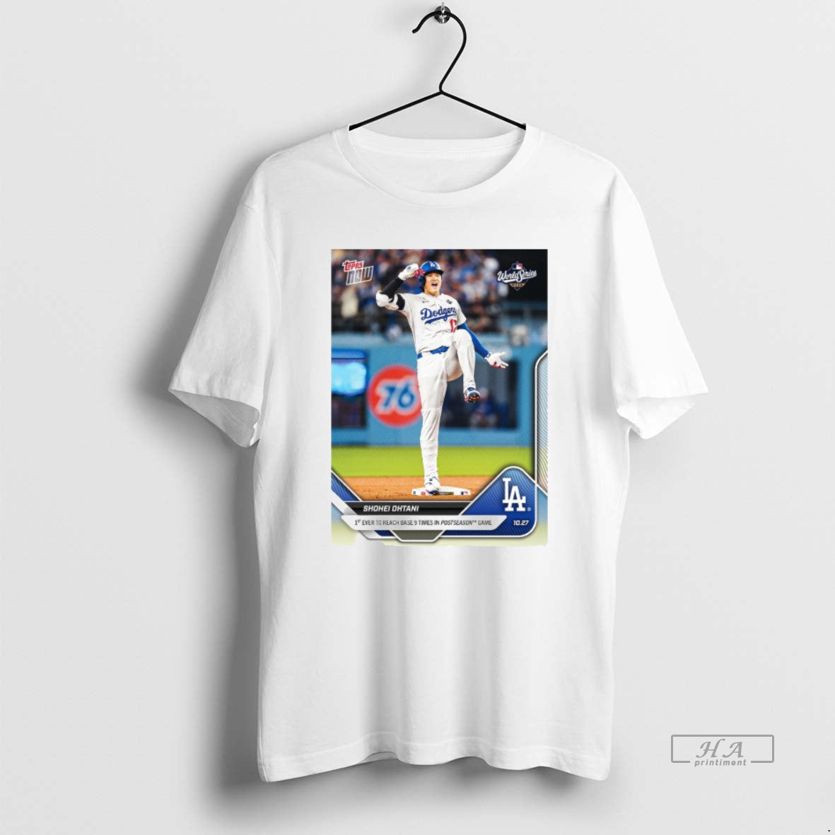 Official Shohei Ohtani 2025 Mlb Topps Los Angeles Dodgers 1st Ever To Reach Base T-Shirts, Hoodie, Sweatshirt