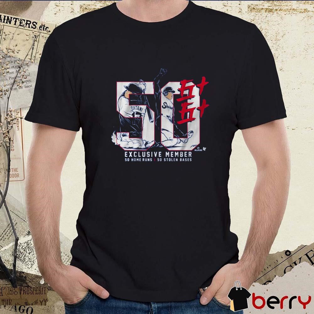 Shohei Ohtani Los Angeles Dodgers 50 Home Runs 50 Stolen Bases Exclusive Member t-shirt