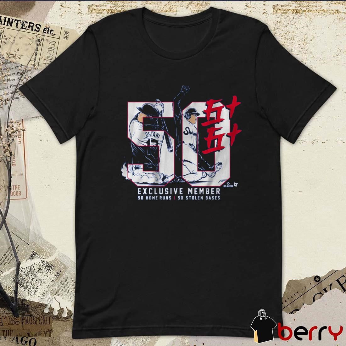 Shohei Ohtani Los Angeles Dodgers 50 Home Runs 50 Stolen Bases Exclusive Member t-shirt