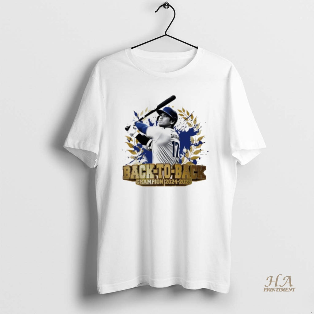 Official Shohei Ohtani Los Angeles Dodgers Back To Back Champion 2024 2025 T-Shirts, Hoodie, Sweatshirt | InkNestWear.com