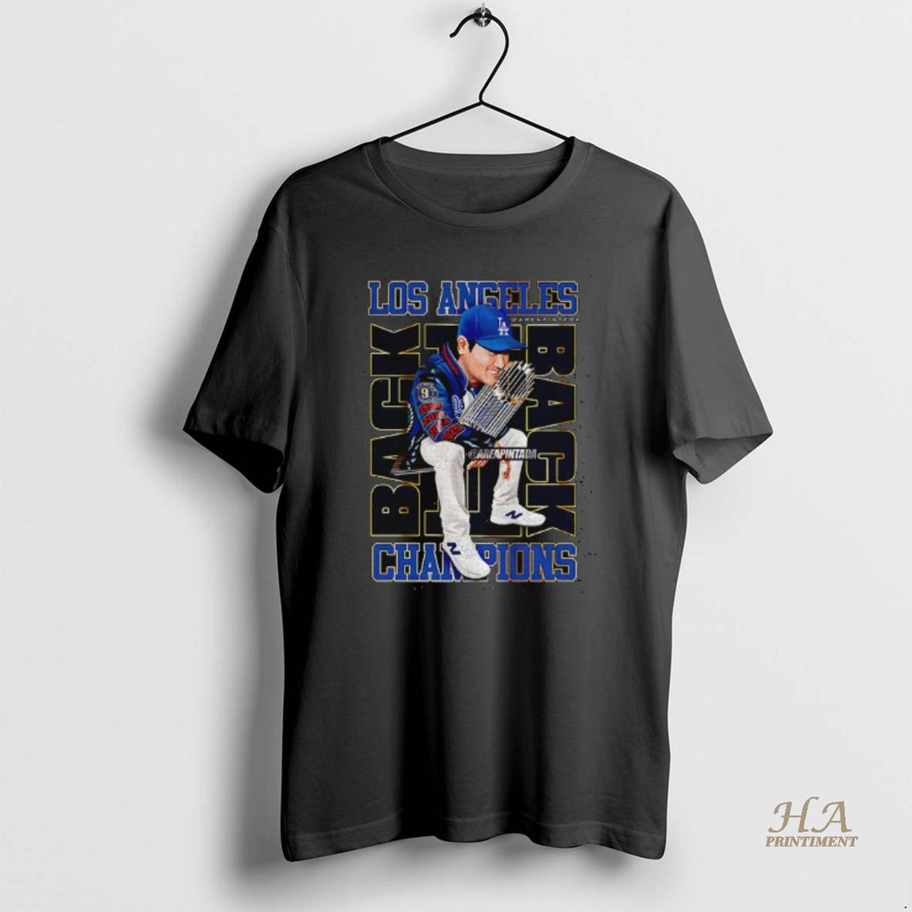 Official Shohei Ohtani Hold Trophy Los Angeles Dodgers World Series Champions Back To Back 2025 T-Shirts, Hoodie, Sweatshirt