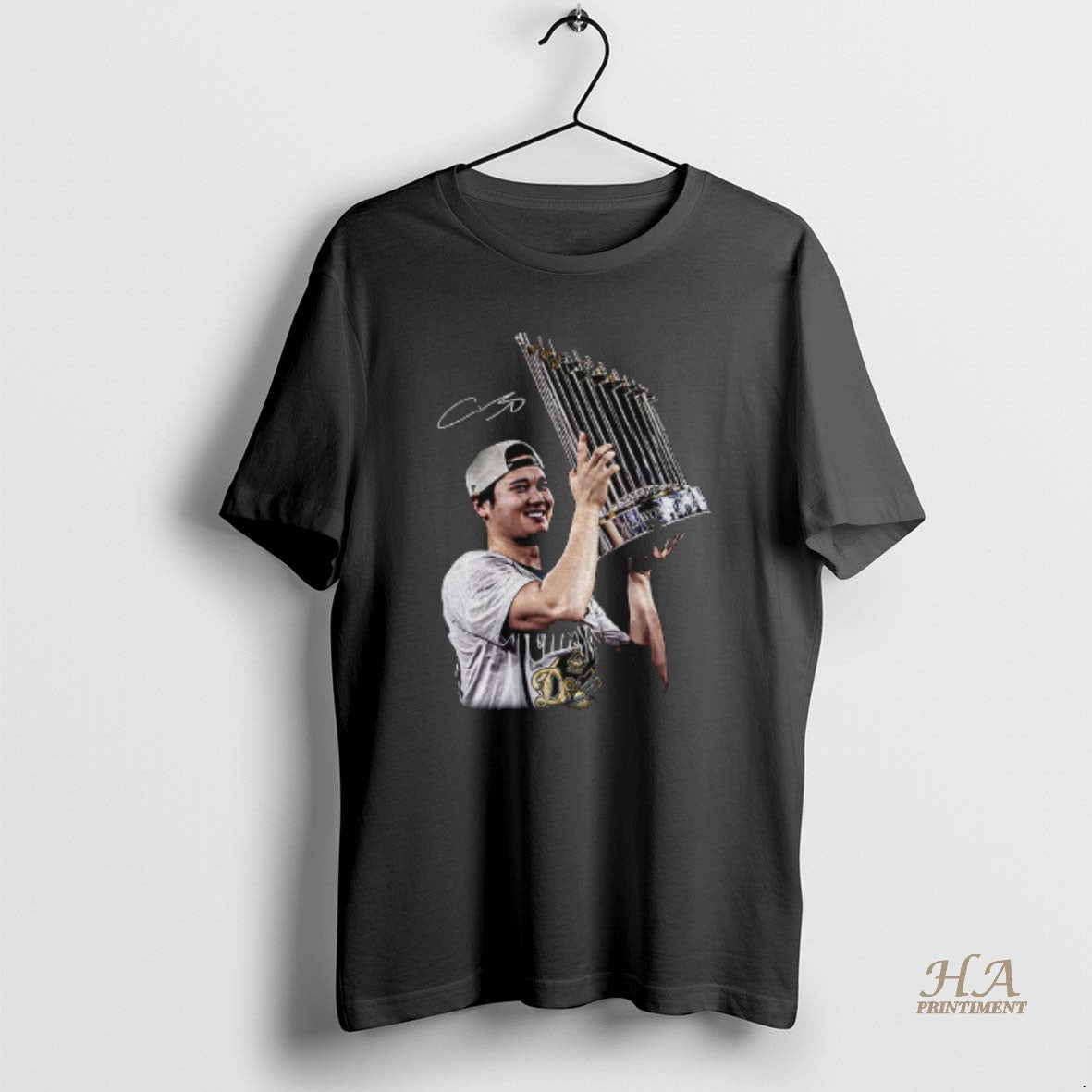 Official Shohei Ohtani Holding Trophy Los Angeles Dodgers Mlb Baseball World Series 2025 Signature T-Shirts, Hoodie,...
