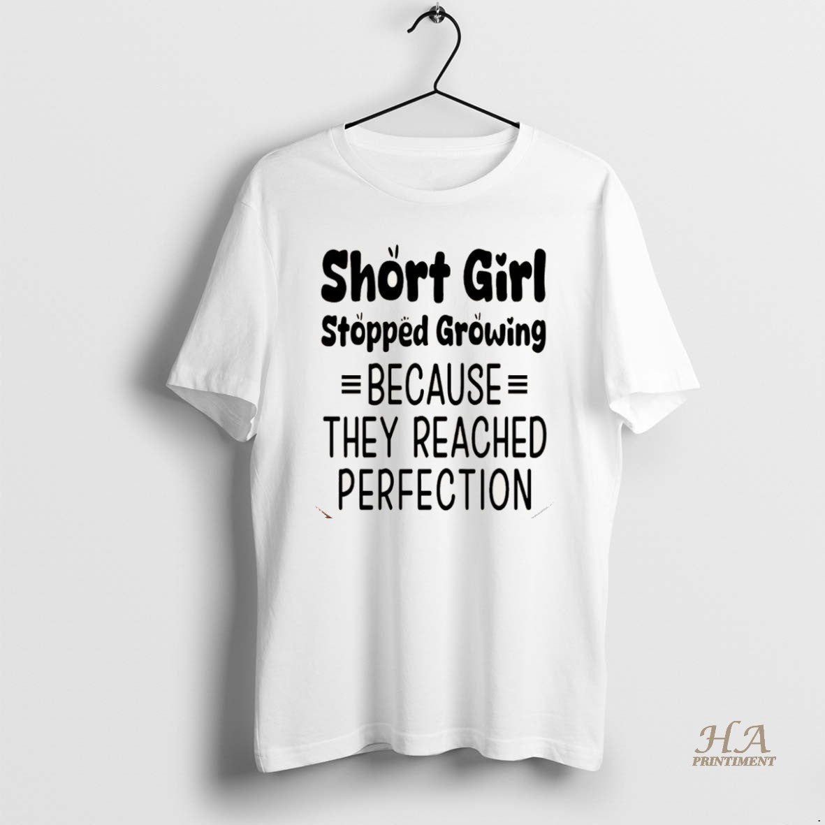 Official Short Girls Stopped Growing Because They Reached Perfection Christmas T-Shirts, Hoodie, Sweatshirt | InkNestWear.com