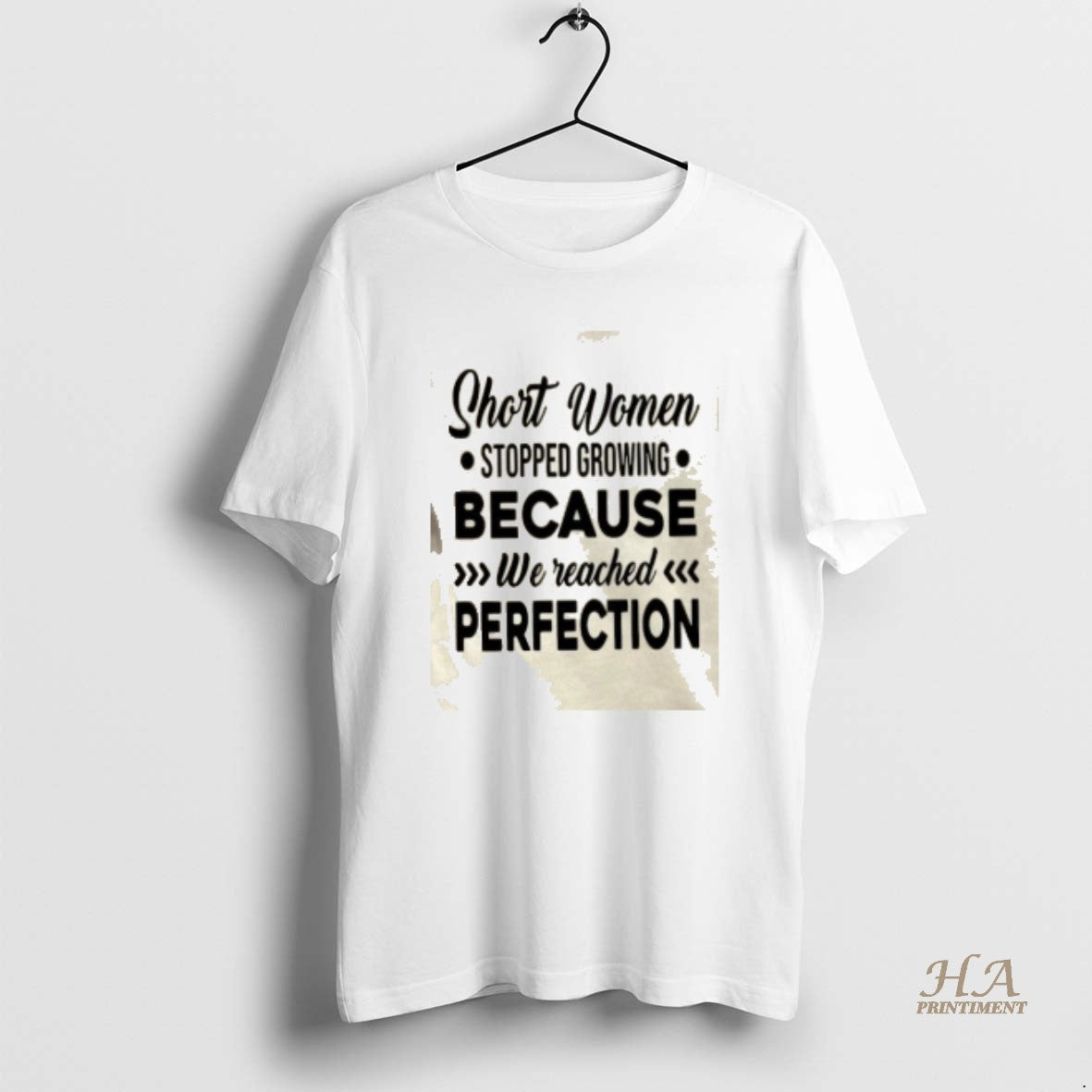 Official Short Women Stopped Growing Because We Reached Perfection Quote T-Shirts, Hoodie, Sweatshirt | InkNestWear.com
