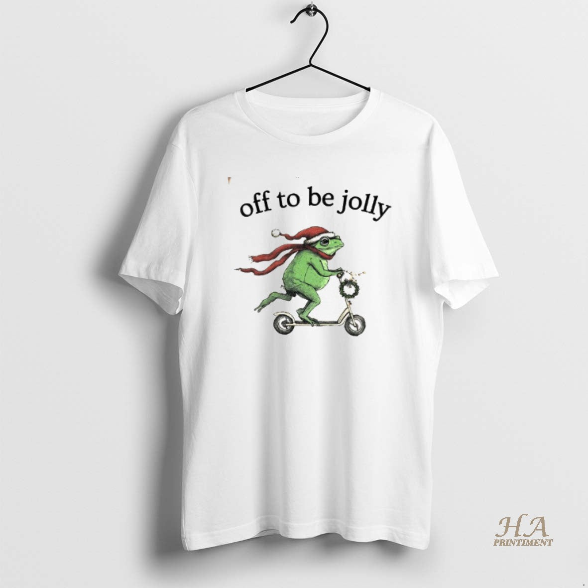 Official Silly Frog Scooter Meme Off To Be Jolly Merry Christmas T-Shirts, Hoodie, Sweatshirt | InkNestWear.com