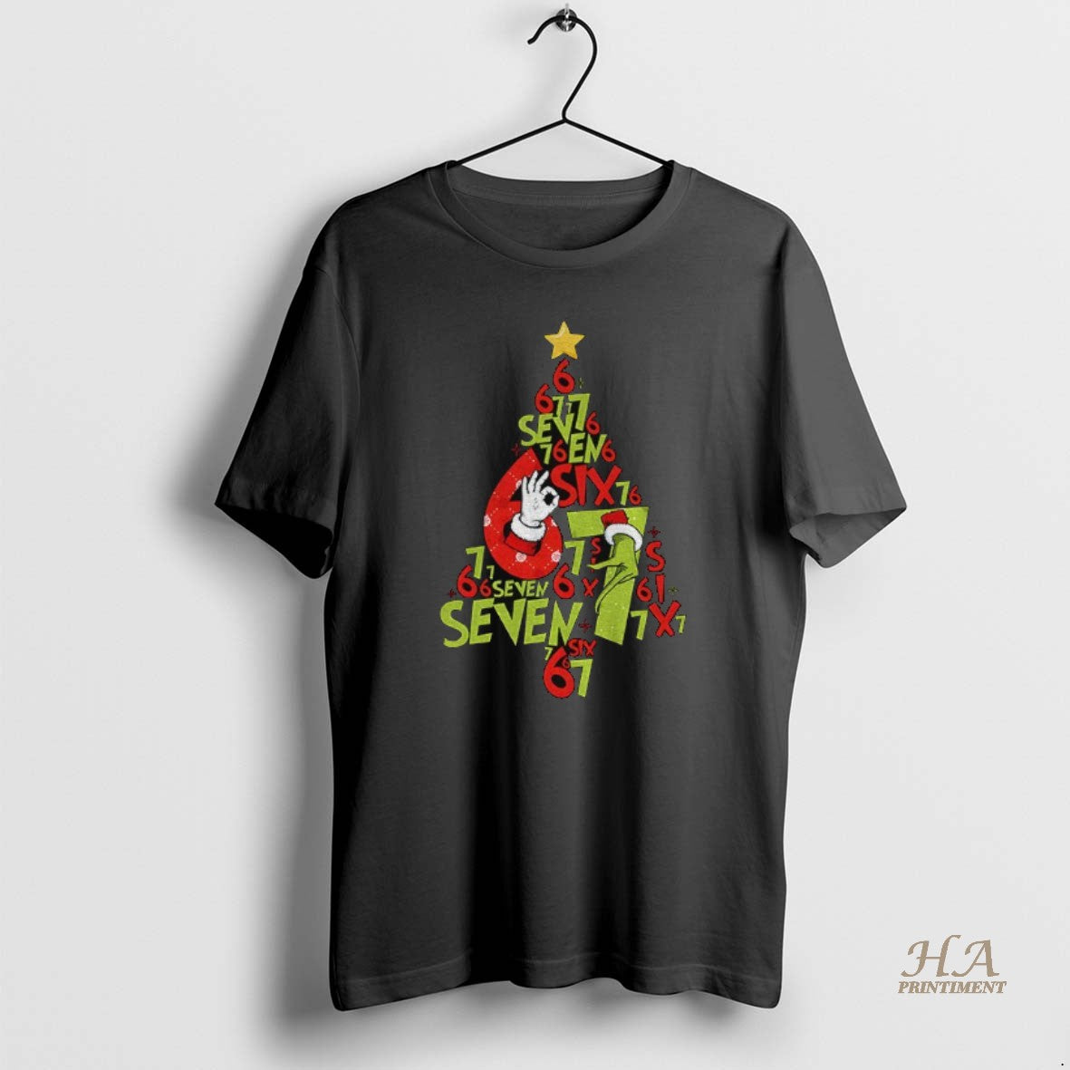 Official Six Seven 67 Meme Christmas Tree Santa Grinchmas Hand Internet Joke T-Shirts, Hoodie, Sweatshirt | InkNestWear.com