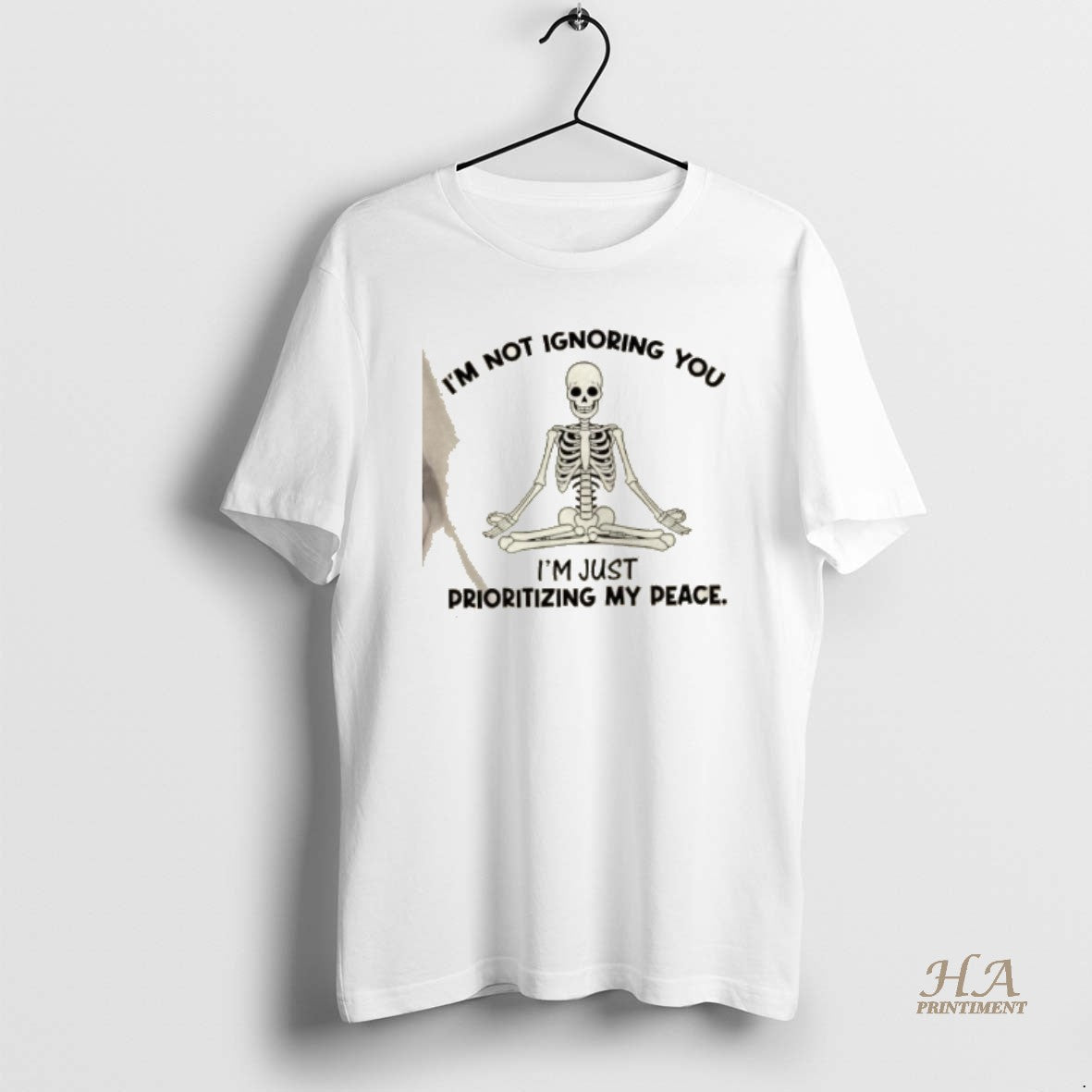 Official Skeleton Im Not Ignoring You Im Just Prioritizing My Peace T-Shirts, Hoodie, Sweatshirt | InkNestWear.com