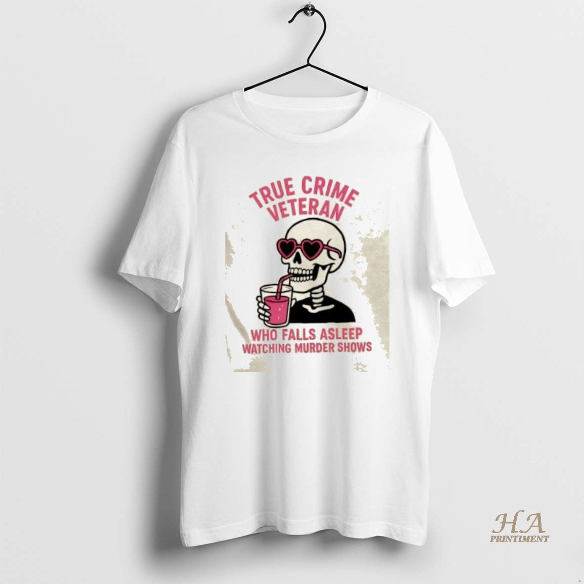 Official Skeleton True Crime Veteran Who Falls Asleep Watching Murder Shows T-Shirts, Hoodie, Sweatshirt | InkNestWear.com
