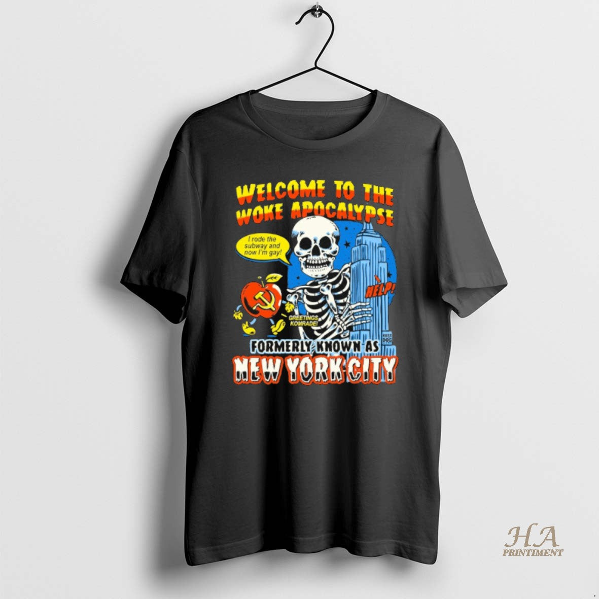 Official Skeleton Welcome To The Woke Apocalypse Formerly Known As New York City T-Shirts, Hoodie, Sweatshirt