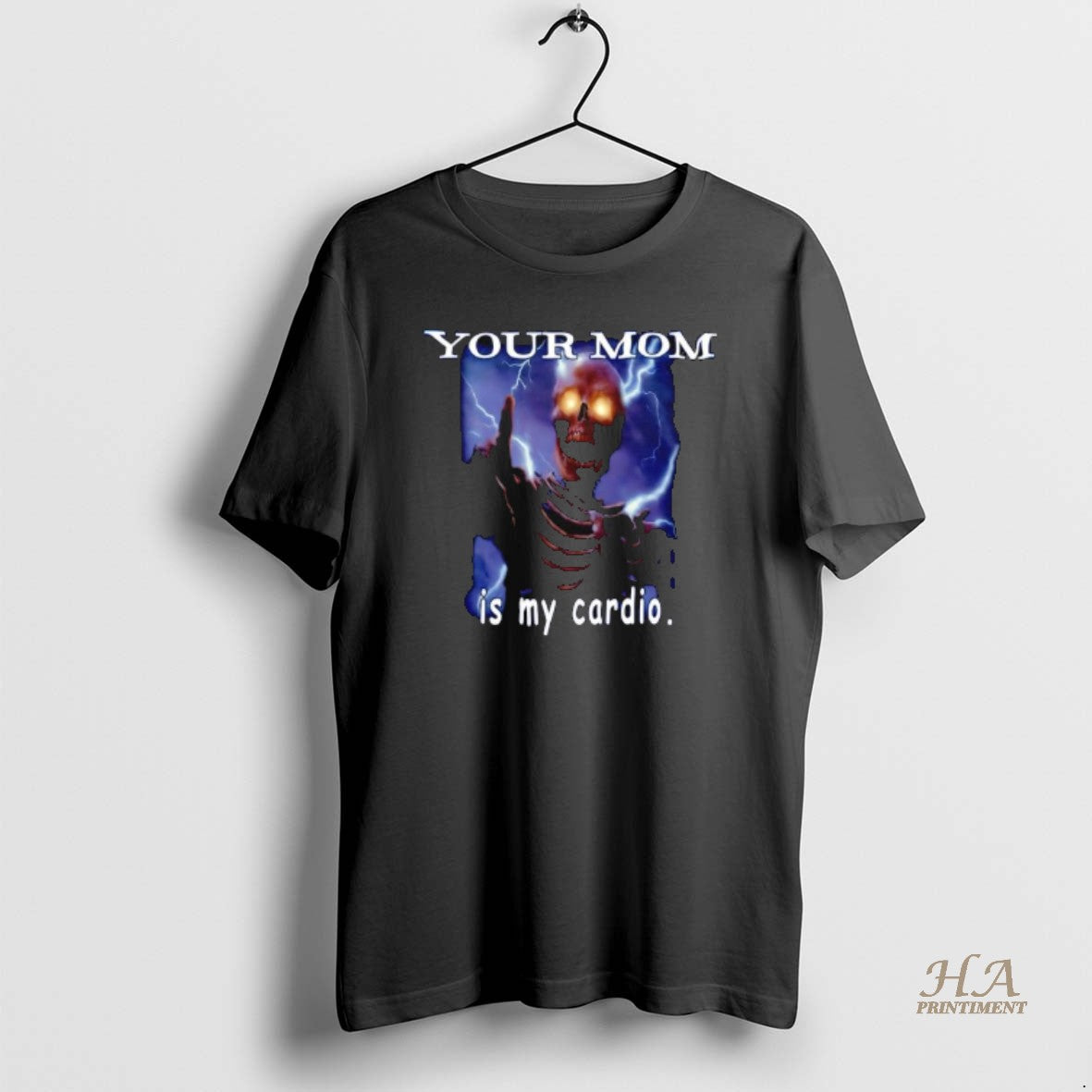 Official Skeleton Lightning Your Mom Is My Cardio T-Shirts, Hoodie, Sweatshirt | InkNestWear.com