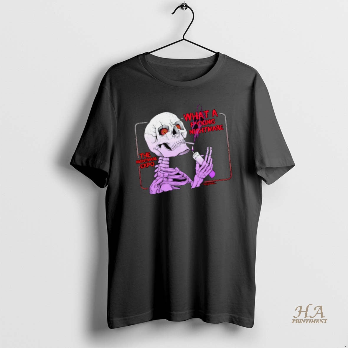 Official Skeleton What A Fucking Nightmare The Nightmare Expo T-Shirts, Hoodie, Sweatshirt | InkNestWear.com