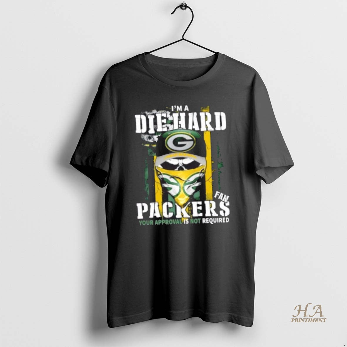 Official Skull Im Die Hard Green Bay Packers Fan Your Approval Is Not Required T-Shirts, Hoodie, Sweatshirt | InkNestWear.com