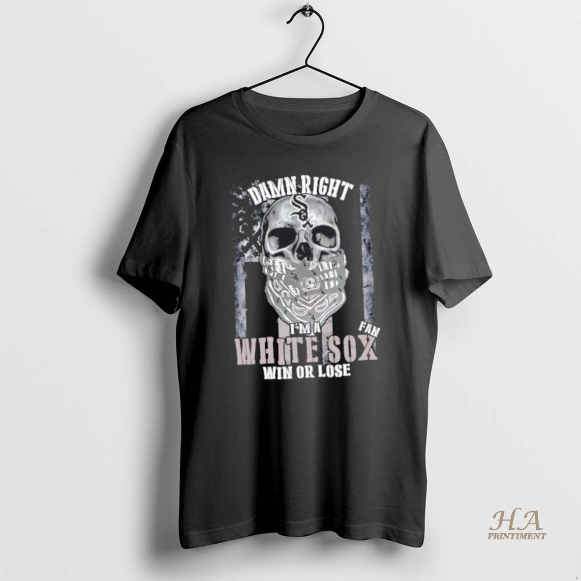Official Skull Damn Right Im A Chicago White Sox Fan Win Or Lose Us Flag T-Shirts, Hoodie, Sweatshirt | InkNestWear.com