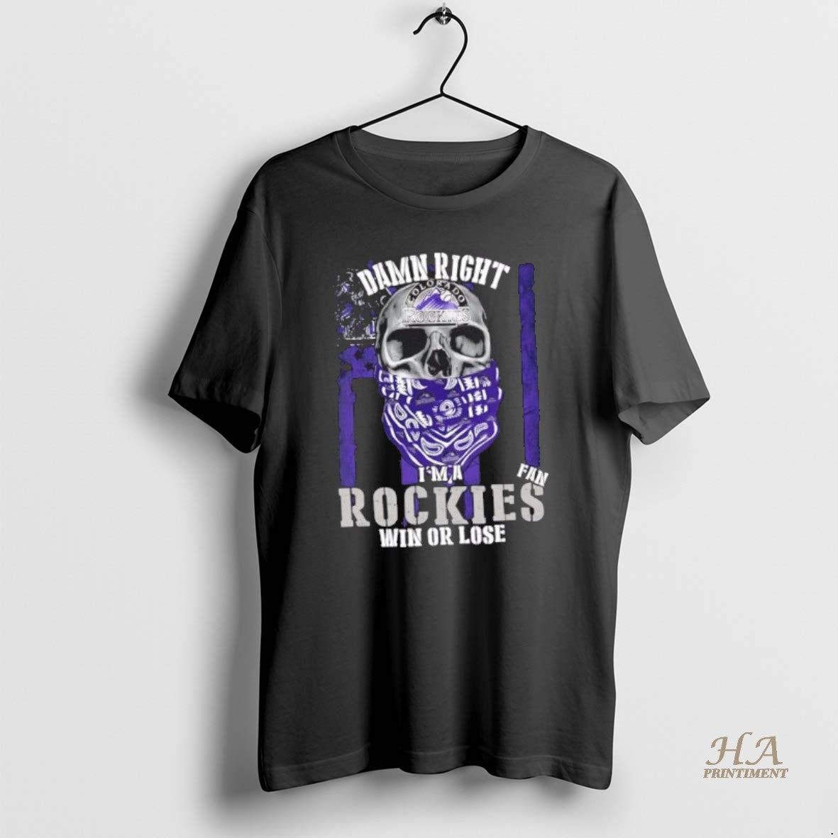 Official Skull Damn Right Im A Colorado Rockies Fan Win Or Lose Us Flag T-Shirts, Hoodie, Sweatshirt | InkNestWear.com