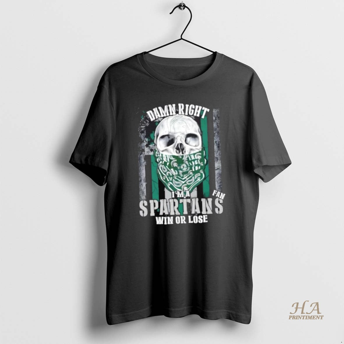 Official Skull Damn Right Im A Michigan State Spartans Fan Win Or Lose Us Flag T-Shirts, Hoodie, Sweatshirt | InkNestWear.com