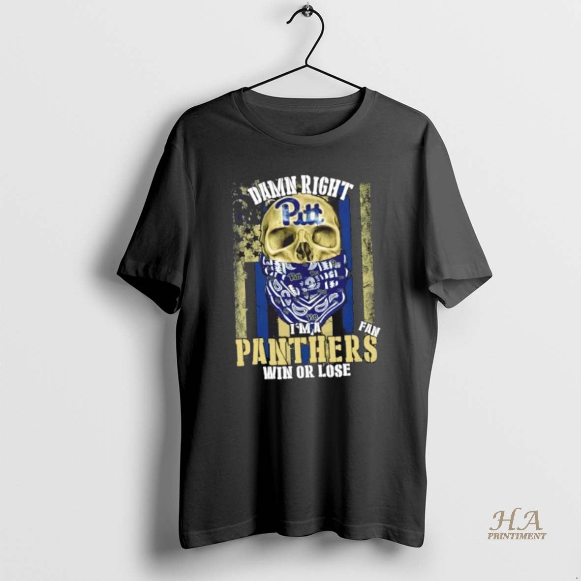 Official Skull Damn Right Im A Pittsburgh Panthers Fan Win Or Lose Us Flag T-Shirts, Hoodie, Sweatshirt | InkNestWear.com