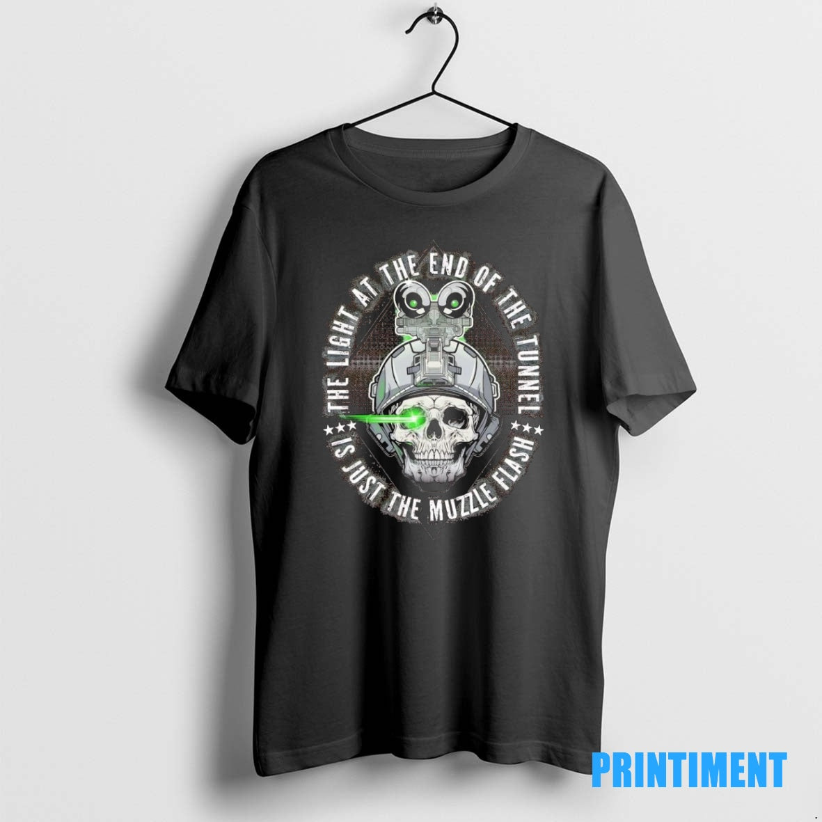 Official Skull The Light At The End Of The Tunnel Is Just The Muzzle Flash T-Shirts, Hoodie, Sweatshirt | InkNestWear.com