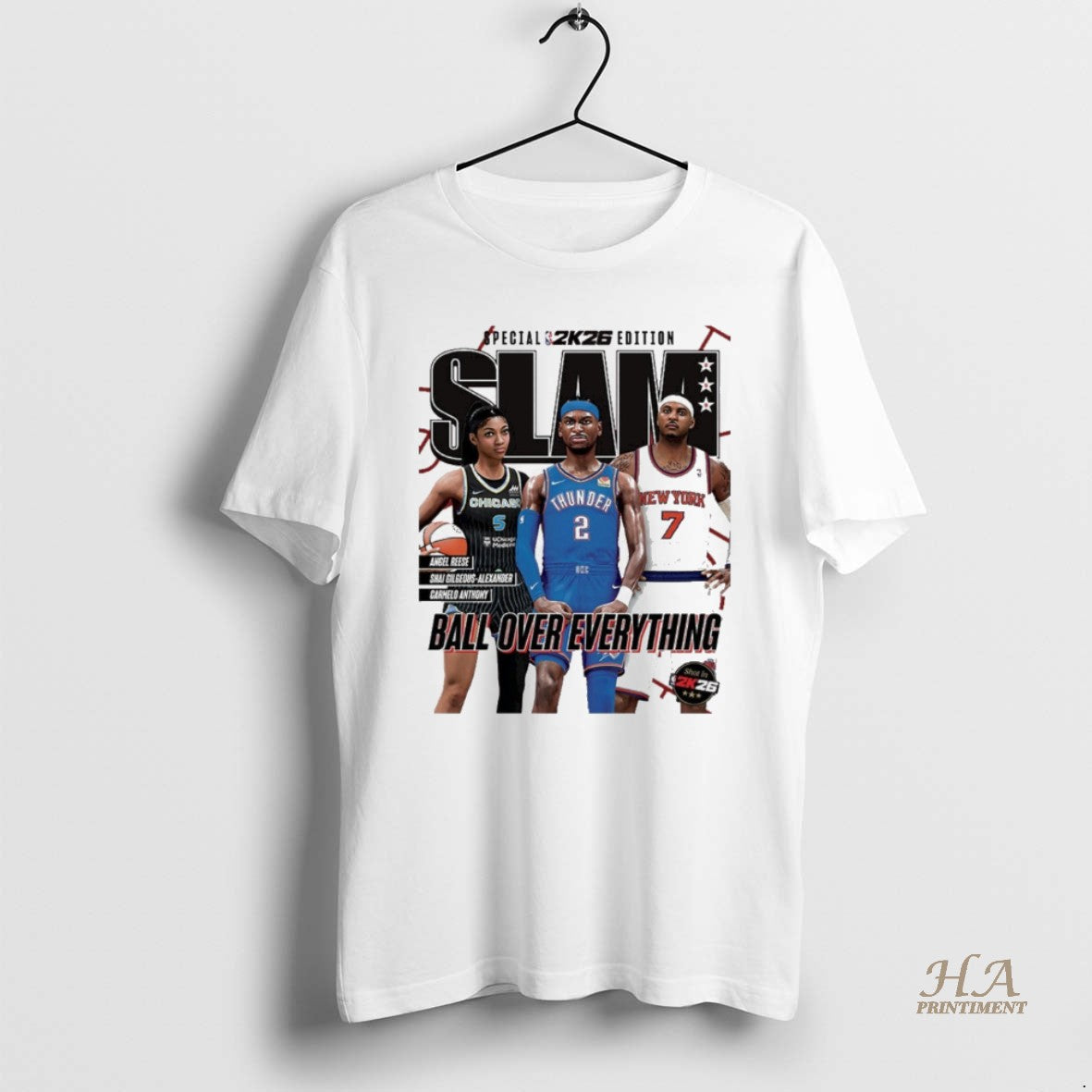 Official Slam 259 Special 2k26 Cover Angel Reese Shai Gilgeous Alexander And Carmelo Anthony Ball T-Shirts, Hoodie,...