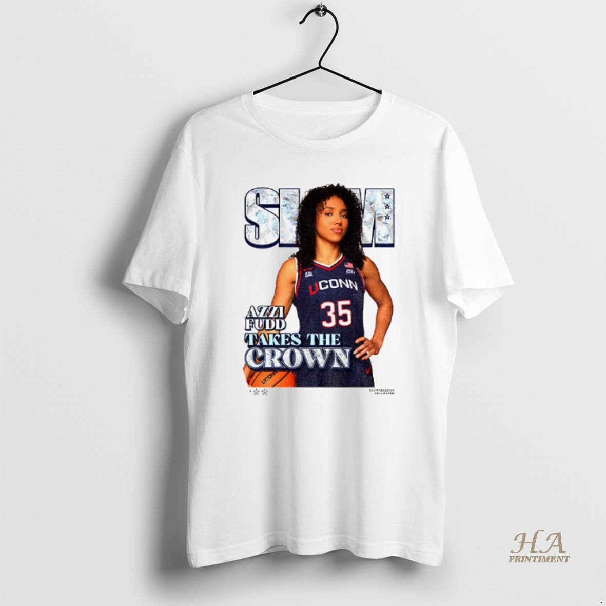 Official Slam Azzi Fudd Takes The Crown Uconn Huskies Big East Conference Wnba T-Shirts, Hoodie, Sweatshirt | InkNestWear.com