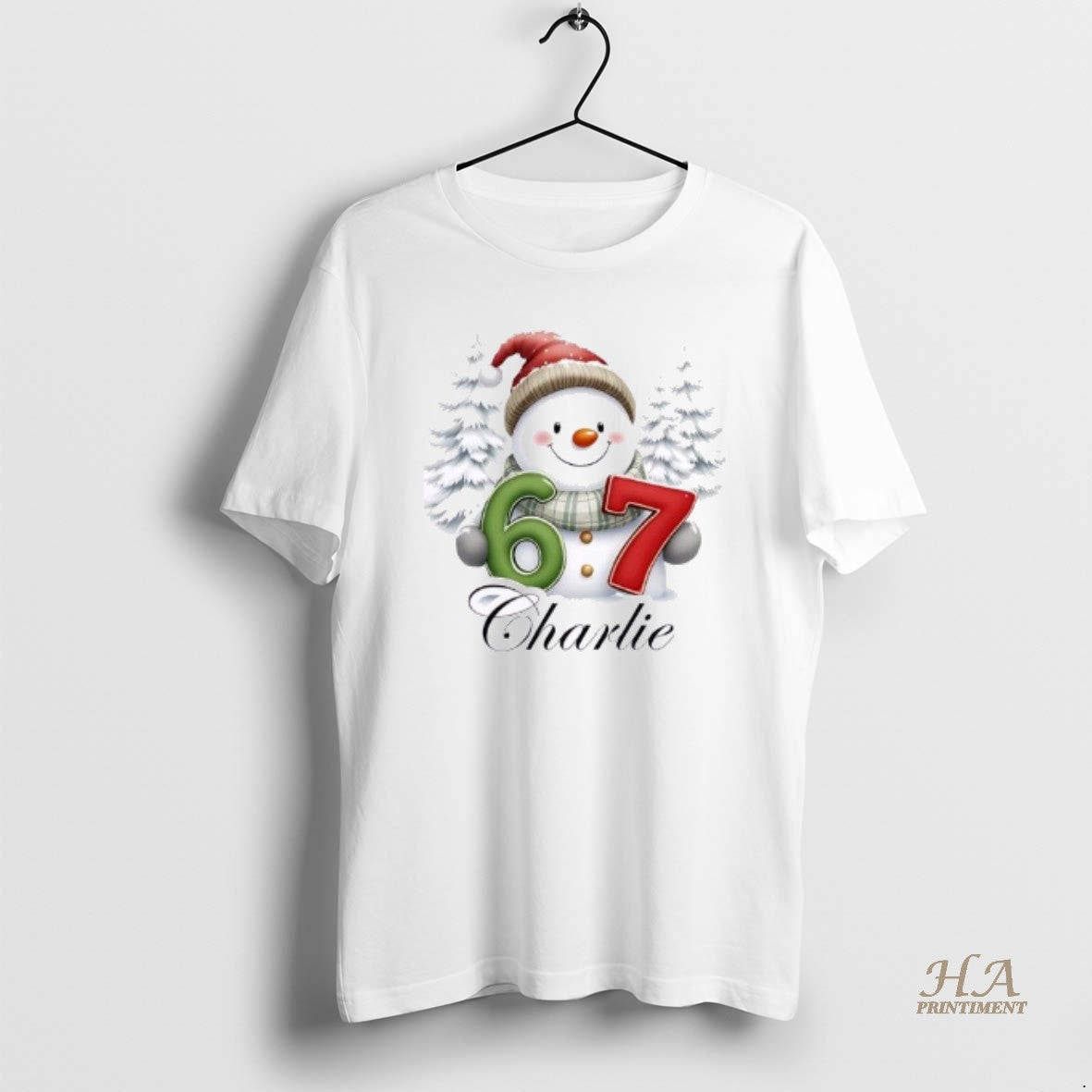 Official Snowman Cute Six Seven Christmas Personalized Ornaments White T-Shirts, Hoodie, Sweatshirt | InkNestWear.com