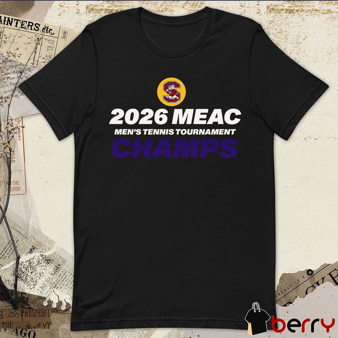South Carolina State Bulldogs 2026 MEAC Men’s Tennis Tournament Champs t-shirt