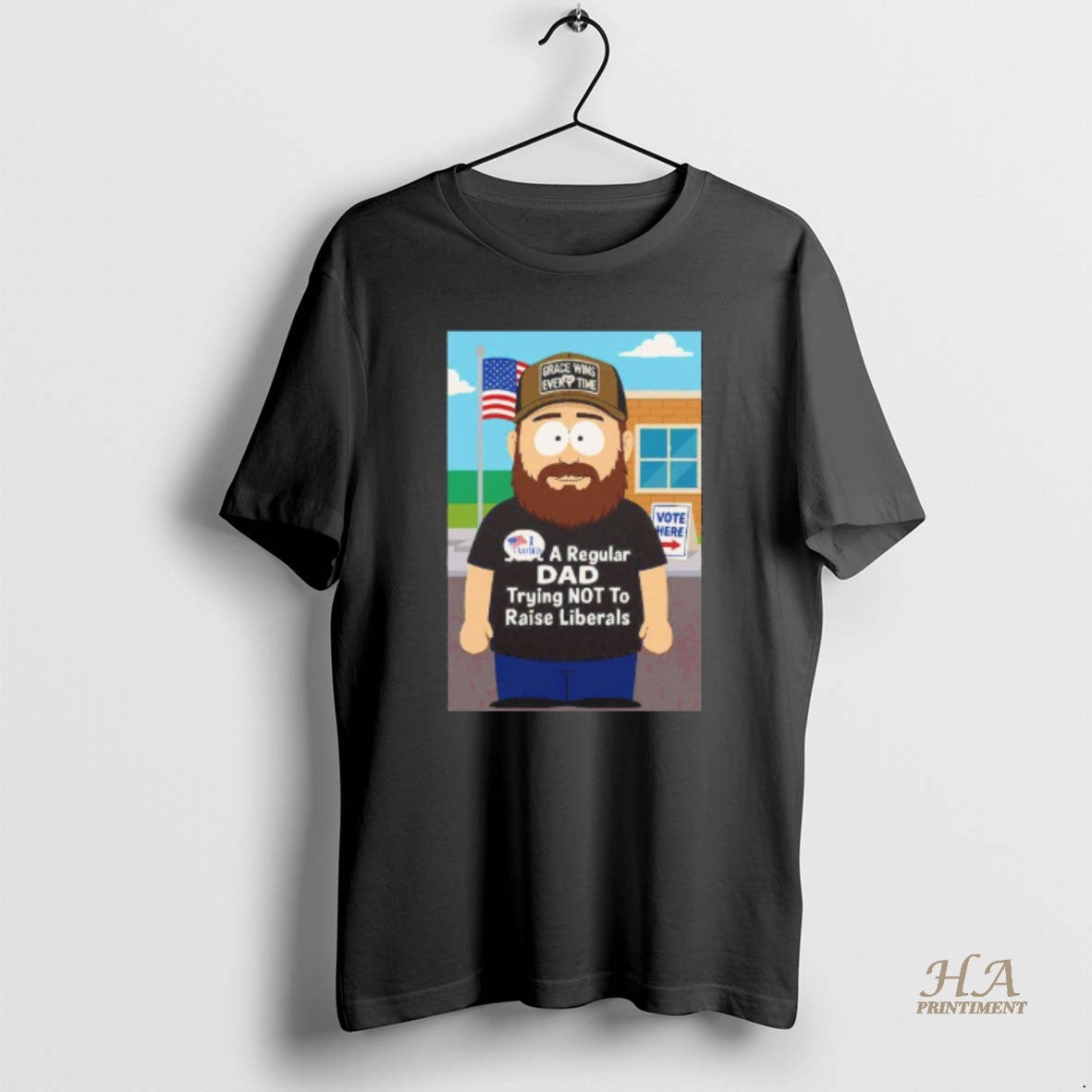 Official South Park I Voted A Regular Dad Trying Not To Raise Liberals Blackshirt T-Shirts, Hoodie, Sweatshirt