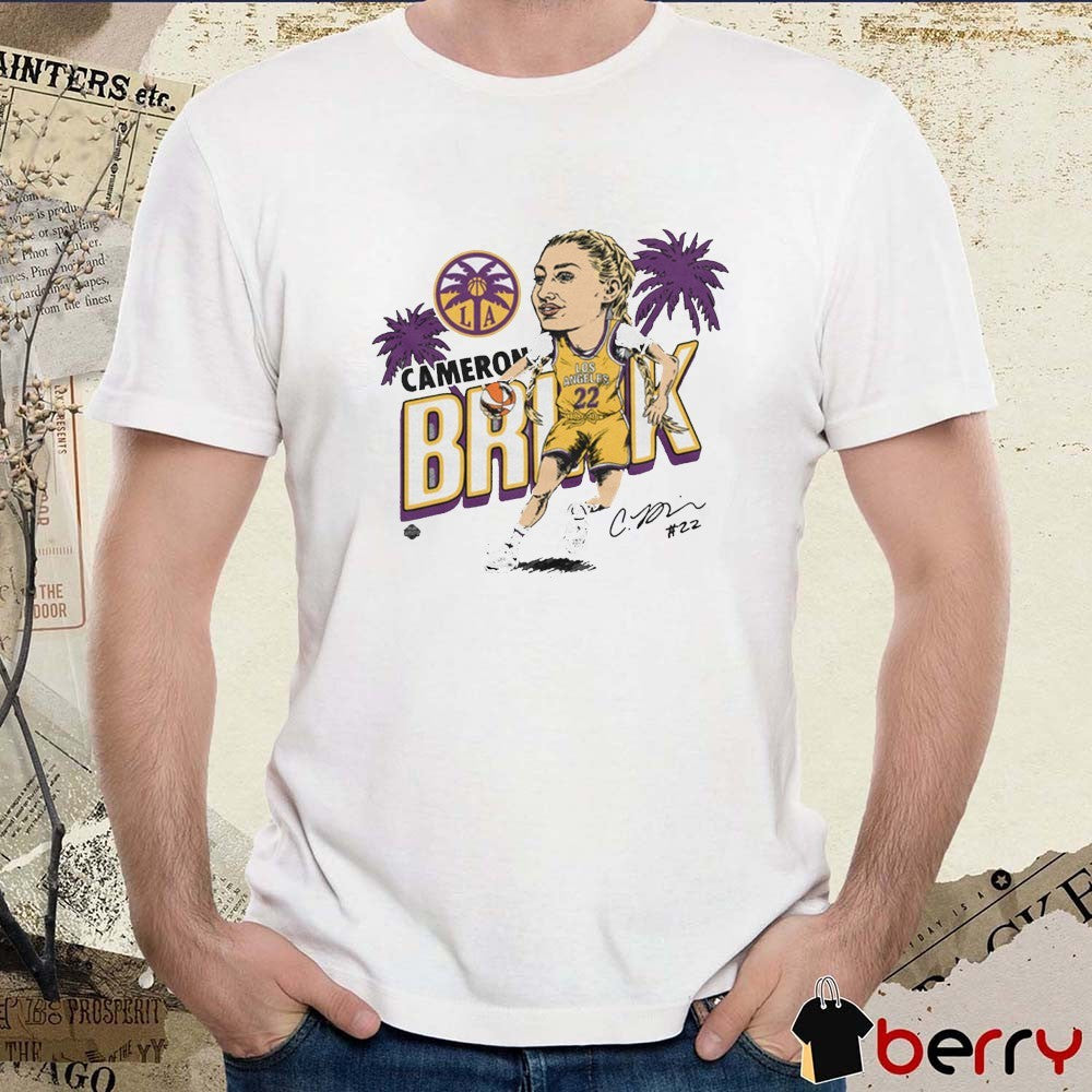 Sparks Cameron Brink Los Angeles Sparks Basketball Signature Caricature t-shirt