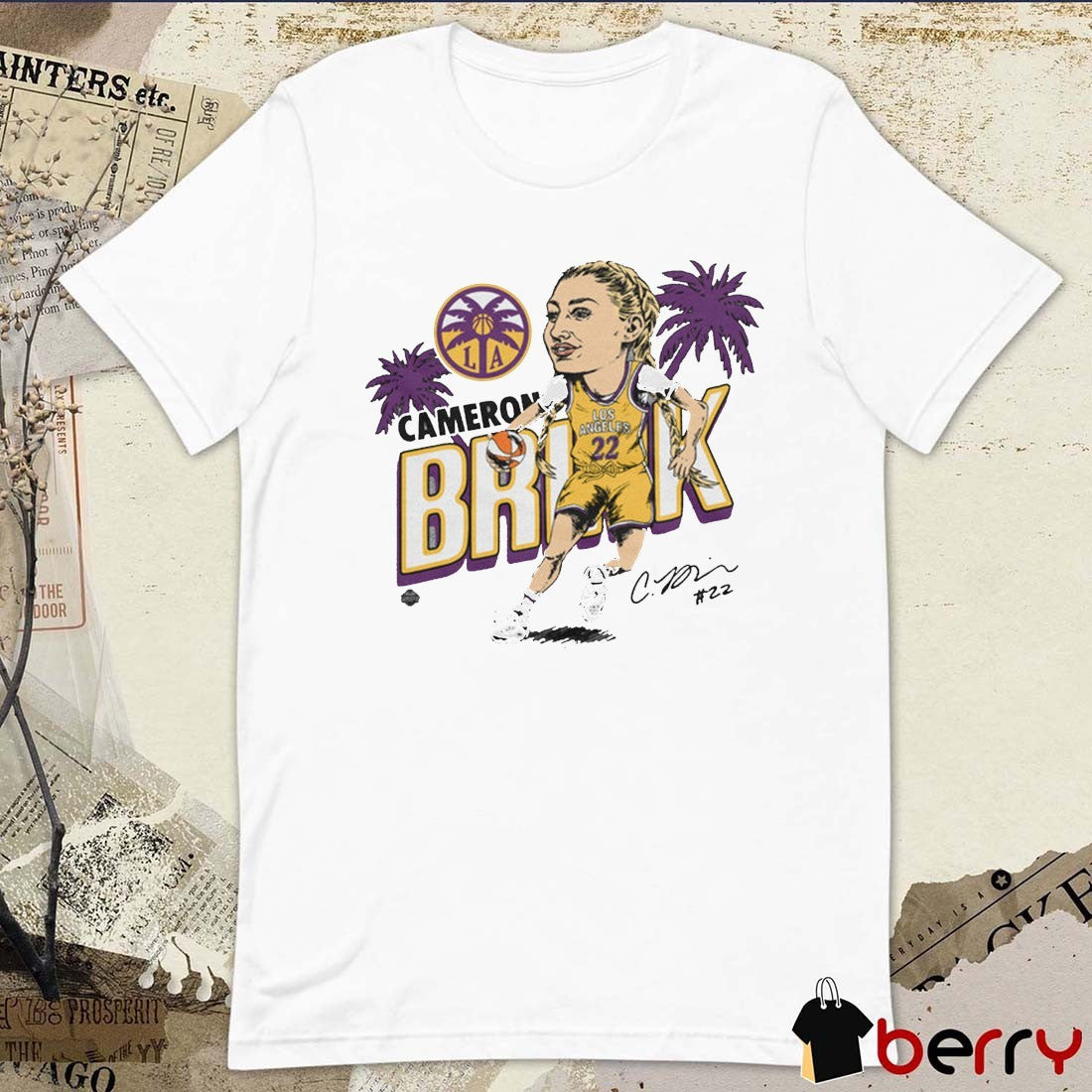 Sparks Cameron Brink Los Angeles Sparks Basketball Signature Caricature t-shirt