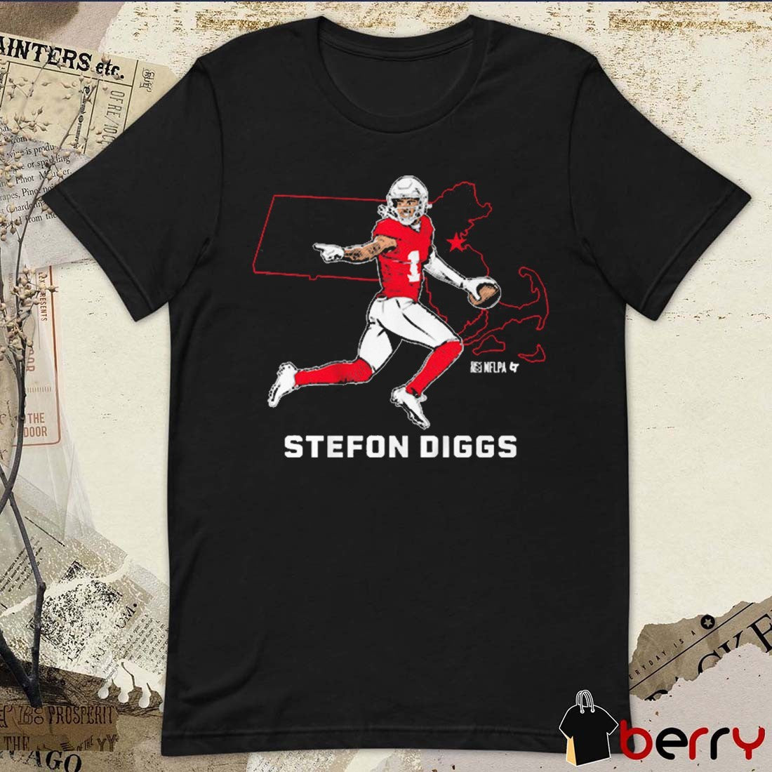 Stefon Diggs State Star New England Patriots Football 2025 NFL Graphic t-shirt