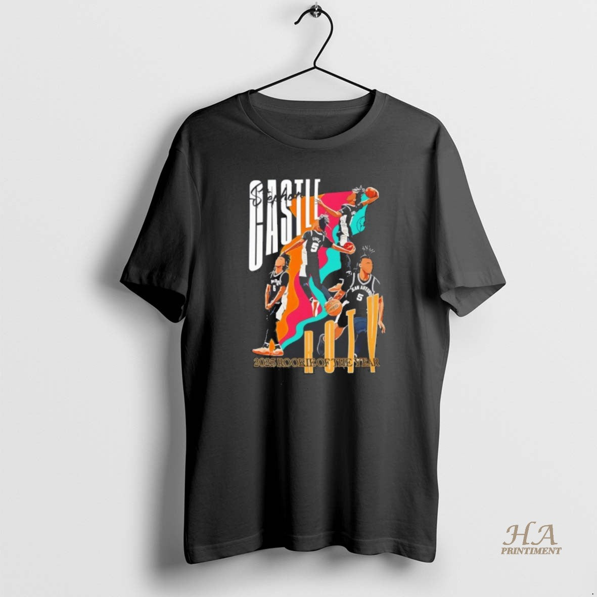 Official Stephon Castle Roty San Antonio Spurs 2025 Rookie Of The Year T-Shirts, Hoodie, Sweatshirt | InkNestWear.com