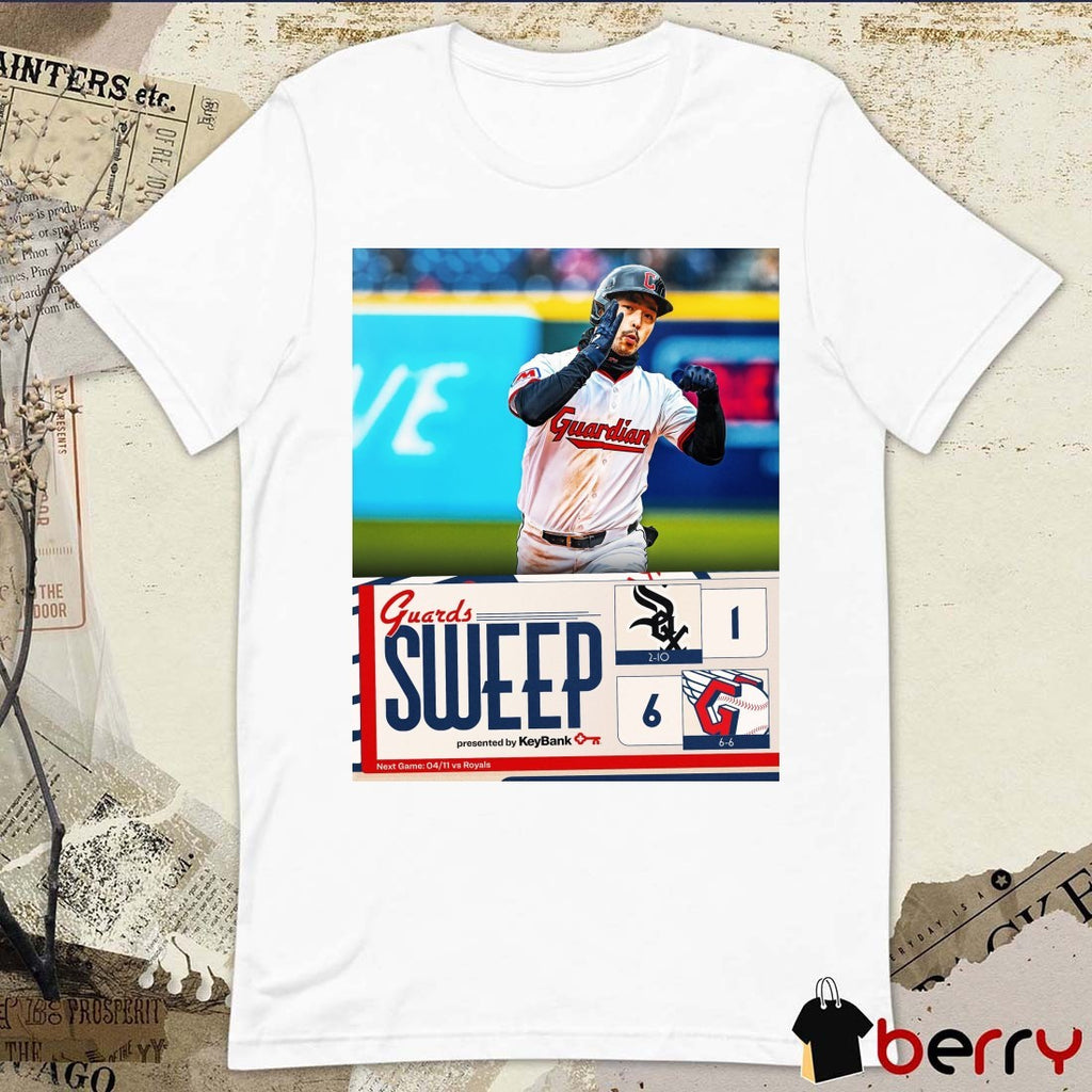 Steven Kwan Cleveland Guardians Vs Chicago White Sox Final Score 6 – 1 Guards Sweep Poster t-shirt