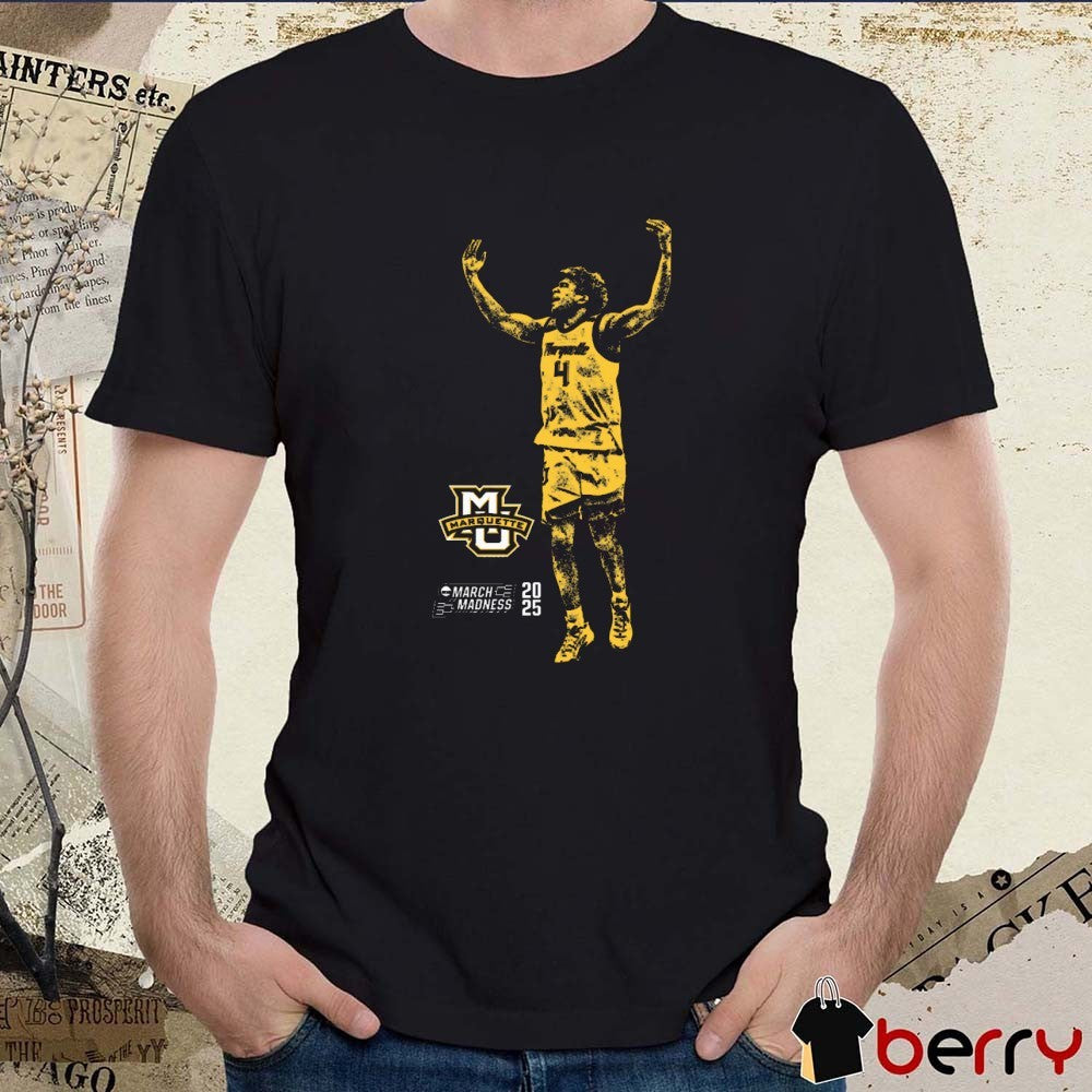 Stevie Mitchell Marquette Golden Eagles Basketball Baller NCAA March Madness 2025 Graphic t-shirt