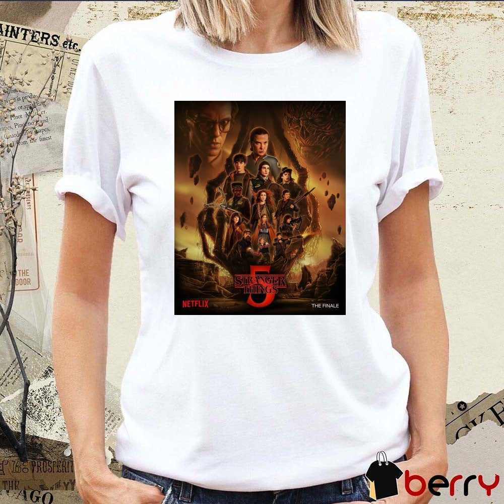Stranger Things 5 The Final January 1, 2026 Netflix Poster t-shirt