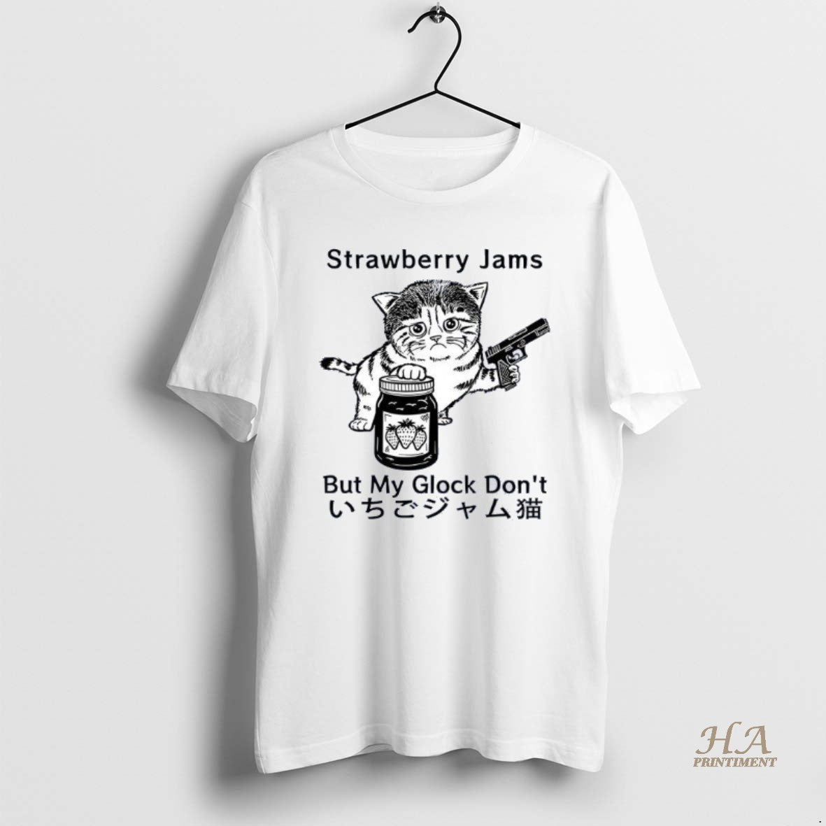 Official Strawberry Jams But My Glock Dont Cat T-Shirts, Hoodie, Sweatshirt | InkNestWear.com