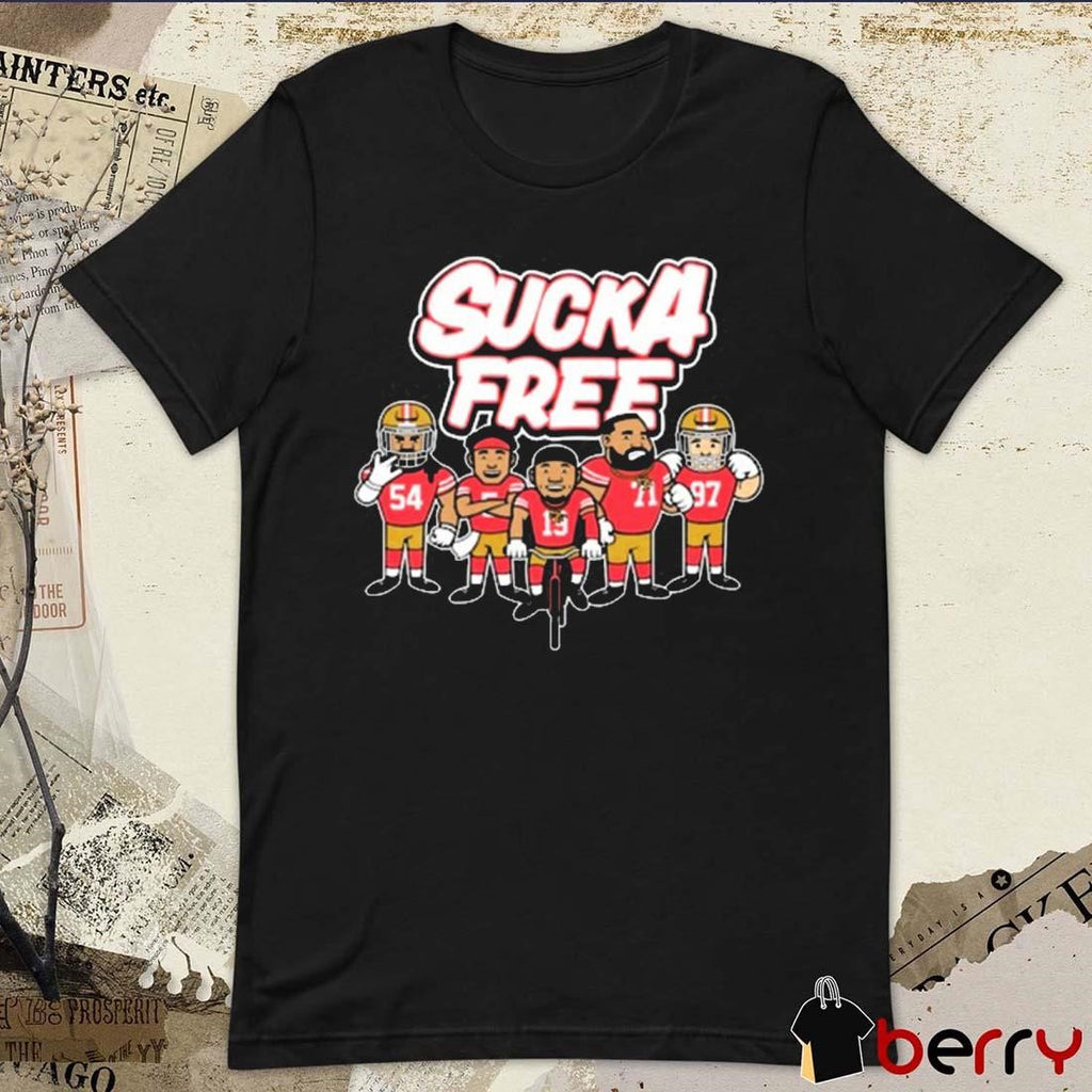 Sucka Free 5 San Francisco 49ers NFL Cartoon t-shirt