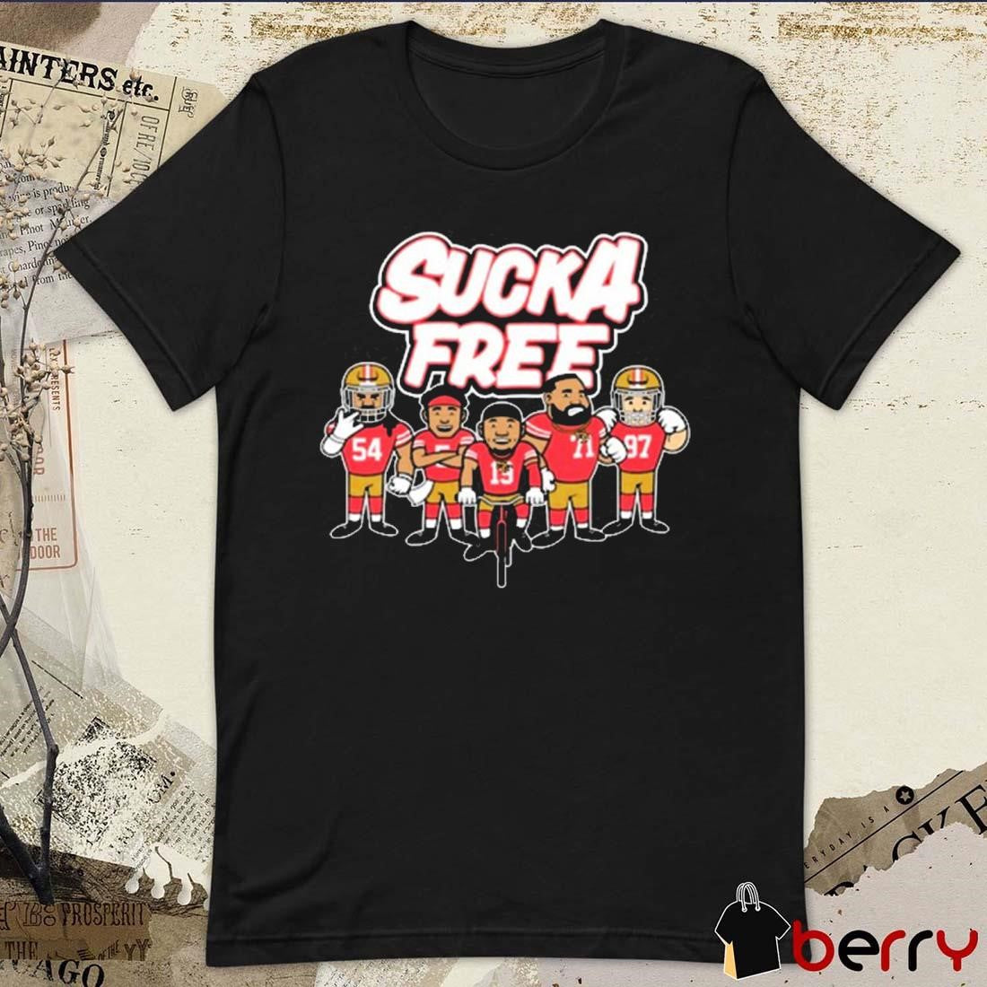 Sucka Free 5 San Francisco 49ers NFL Cartoon t-shirt