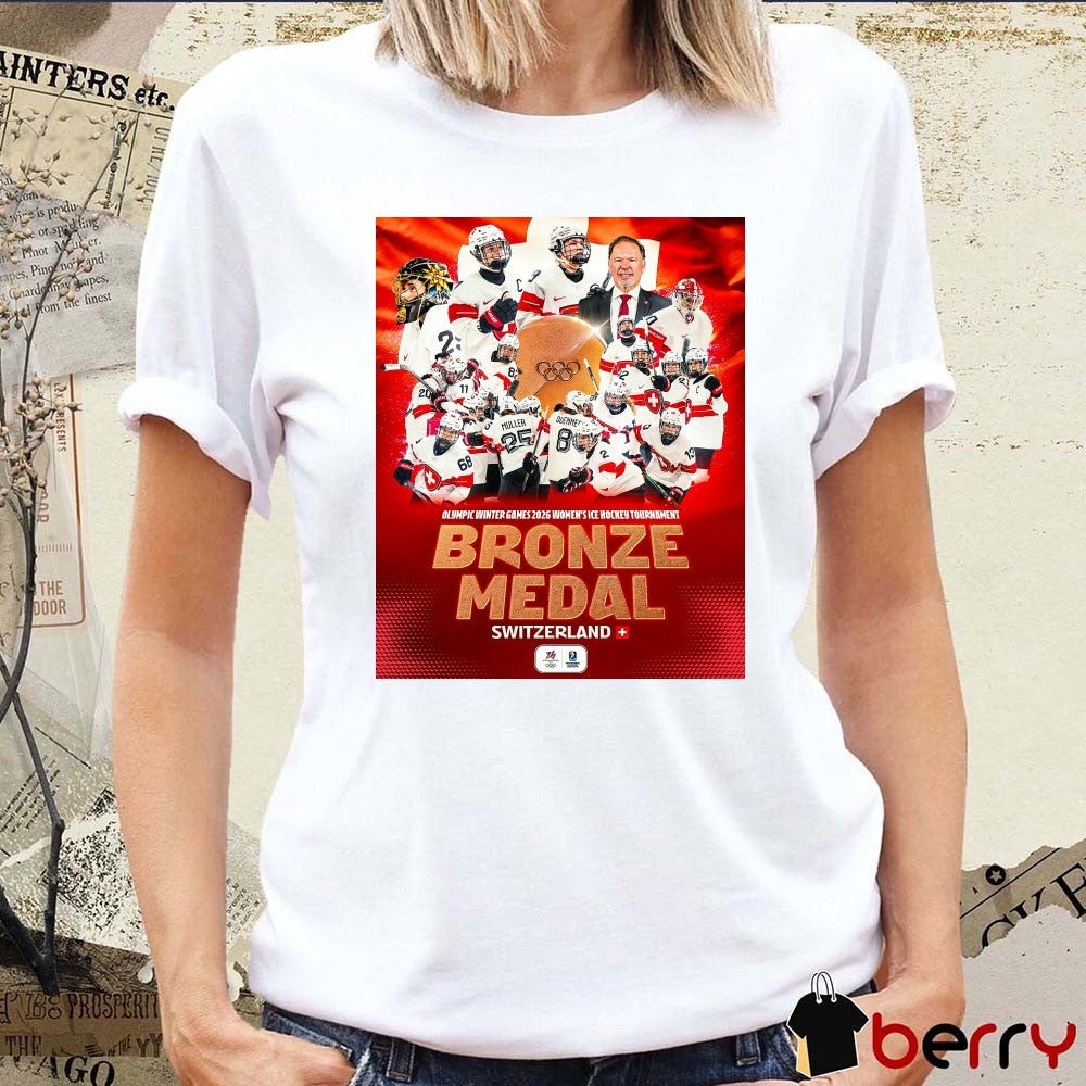 Switzerland Olympic Winter Games 2026 Women’s Ice Hockey Tournament Bronze Medal t-shirt