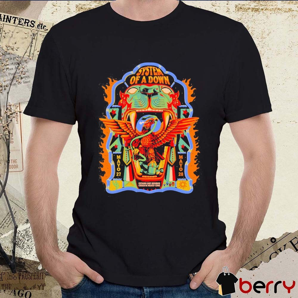 System Of A Down Estadio GNP Seguros Ciudad De Mexico May 27-28 2026 t-shirt